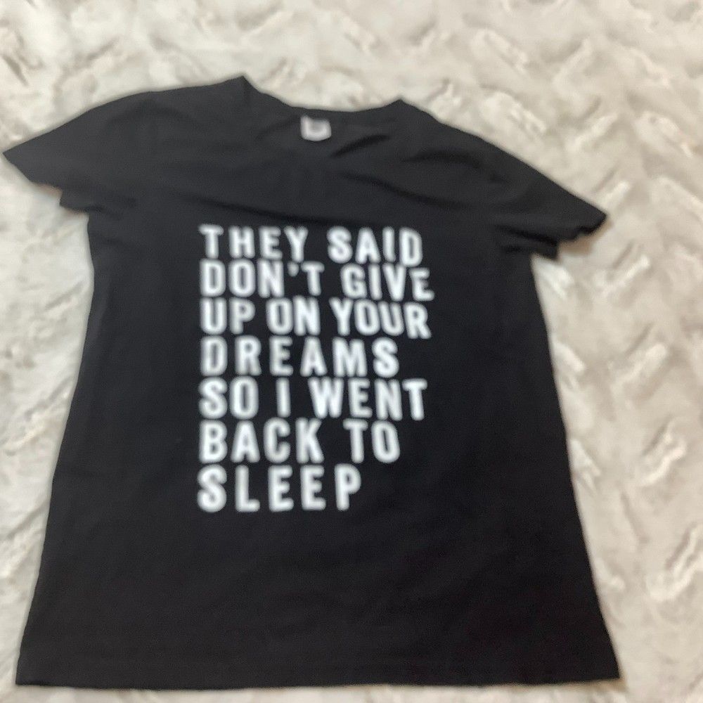 back to sleep tee size small